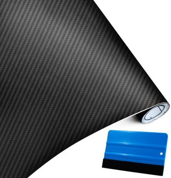 FOLIA 3D CARBON KARBON OKLEINA CZARNA 1,52 x 50 cm RAKLA Z FILCEM