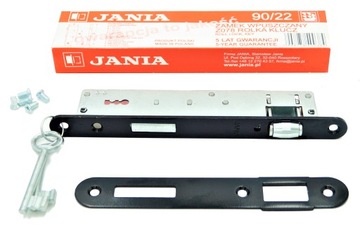 ZAMEK DO DRZWI WĄSKI ROLKA NA KLUCZ JANIA 90/22