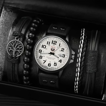 4 шт./компл., модный мужской спортивный календарь с кварцевым календарем и