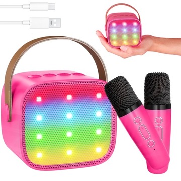 MIKROFON BEZPRZEWODOWY GŁOŚNIK KARAOKE ZESTAW BLUETOOTH