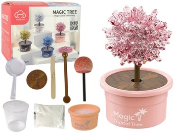 Волшебное дерево Кристалл: эксперименты по выращиванию розового цвета для детей
