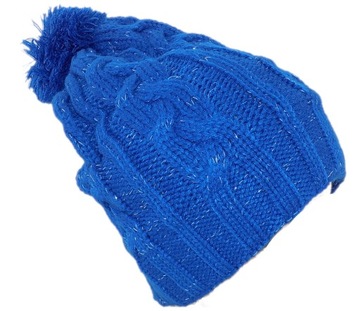 SMERFETKA DŁUGA POMPON SREBRNA NITKA 58CM
