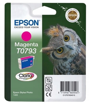 TUSZ ORYGINAŁ EPSON T0793 MAGENTA R 1400