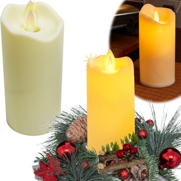 СВЕЧА, СВЕТОДИОДНАЯ ВСТАВКА + БАТАРЕИ, МИГАЮЩЕЕ ПЛАМЯ, ВОДОНЕПРОНИЦАЕМАЯ, 11,7 см