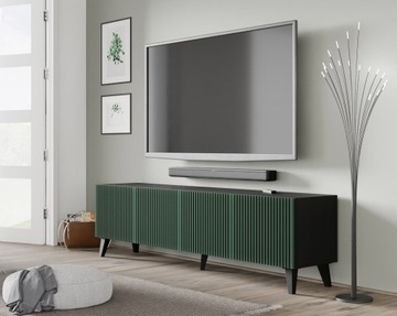 Ravenna F Шкаф под телевизор 200 см 4D черный зеленый FPCZ