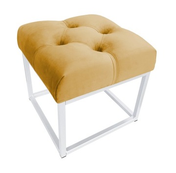 Pufa CHESTERFIELD LOFT ławka postawa biała MG15