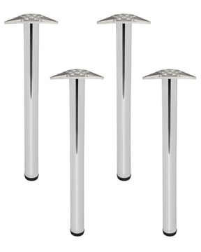 4x NOGA MEBLOWA DO STOŁU,BLATU,REGULACJA H82 CHROM