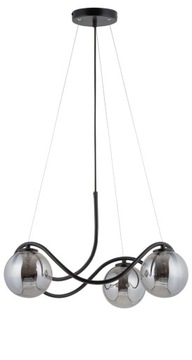 SIGMA Nowoczesna lampa LED Vena 3 zwis koło szary LED