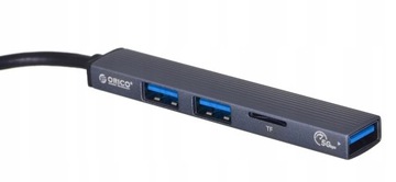 USB-C HUB 3x USB microSD 5 ГБ/с ORICO, алюминий