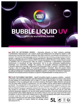 PŁYN DO BANIEK MYDLANYCH EFEKT UV 5L LIGHT4ME