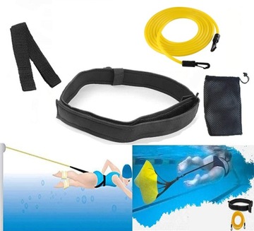 РЕГУЛИРУЕМЫЙ ПОЯС ДЛЯ ПЛАВАНИЯ 4М ДЛЯ ТРЕНИРОВОК С СОПРОТИВЛЕНИЕМ