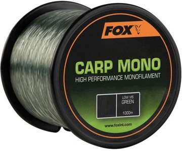 Леска Fox Carp Mono 1000м, зеленая 0,33