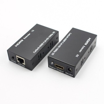 КОНВЕРТЕР-ЭКСТЕНДЕР HDMI в LAN ЧЕРЕЗ ВИТОЙ КАБЕЛЬ RJ45 60 М XGETOP