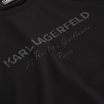 KARL LAGERFELD T-SHIRT KOSZULKA MĘSKA LOGO CZARNA rozmiar XL
