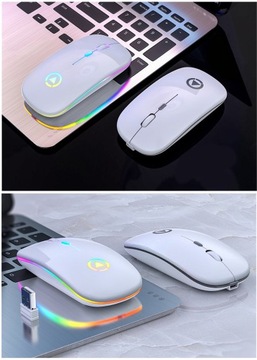 БЕСПРОВОДНАЯ МЫШЬ ОПТИЧЕСКАЯ МЫШЬ ТОНКАЯ СВЕТОДИОДНАЯ ТИХАЯ БЕСКЛИКАЛЬНАЯ 1600 точек на дюйм