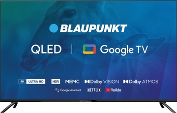 TELEWIZOR BLAUPUNKT 50 CALI 4K UHD QLED GOOGLE TV DOLBY ATMOS DVB T T2 HEVC