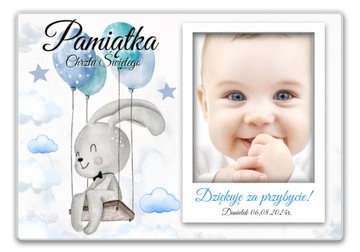 ФОТОМАГНИТ Благодарность гостям Крещение Годовалого ребенка 10х7см
