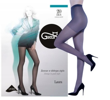 Rajstopy GATTA LAURA lycra 15/20 DEN 2-S blue