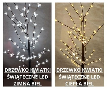 DRZEWKO ŚWIĄTECZNE LED ŚWIECĄCE LAMPKI 150cm XXL ZIMNY BIAŁY