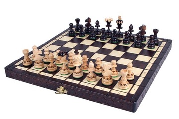 Szachy drewniane Perełka - TRADYCYJNE POLSKIE! Sunrise Chess & Games OPIS!