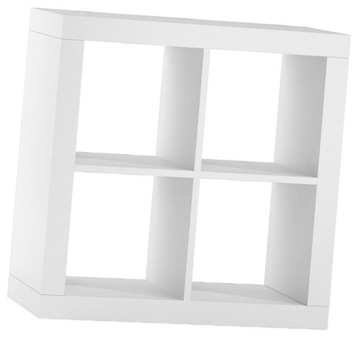 MINIMALISTYCZNY REGAŁ = 4 PÓŁKI BIURO SALON BIAŁY