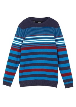 152/158 Bonprix bpc SWETER CHŁOPIĘCY W PASKI wuf