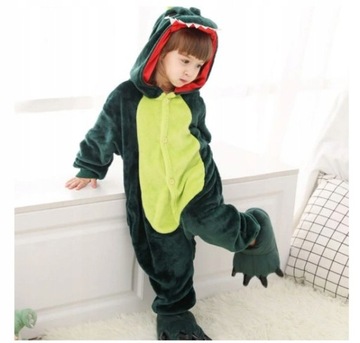 PIŻAMA DINOZAUR SMOK STRÓJ KOSTIUM 90-145cm