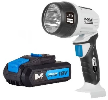 LATARKA MST18Li LED 250lm + AKU MBAT18Li 1.5Ah 18V