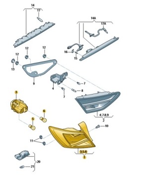 СВЕТОДИОДНЫЙ ЗАДНИЙ ФОНАРЬ НАРУЖНЫЙ ПРАВЫЙ SEAT LEON III ST ORIGINAL OE