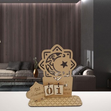 Рамадан Адвент Календарь Украшение Пустой Резной Центральный Элемент Луна Звезда