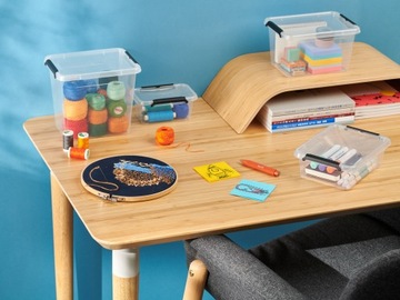 Прозрачный пластиковый контейнер с крышкой 2л-органайзер