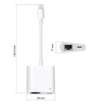 Адаптер Адаптер Lightning Ethernet-кабель Rj45 LAN iPhone iPad