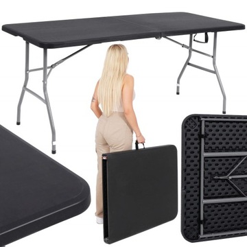 СКЛАДНОЙ САДОВЫЙ СТОЛ 180 см ТУРИСТИЧЕСКИЙ БАНКЕТНЫЙ ЧЕМОДАН