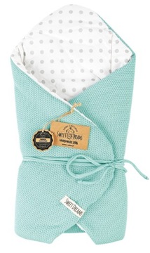 ROŻEK NIEMOWLĘCY TKANY BAWEŁNA 75x75cm MIĘTOWY