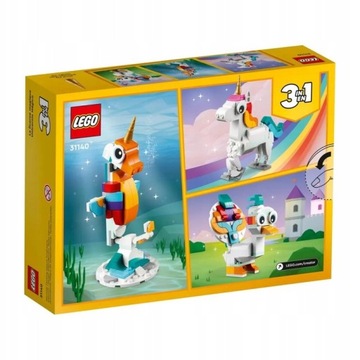 LEGO Creator 31140 Волшебный единорог, морской конек, павлин 3w1145 деталей