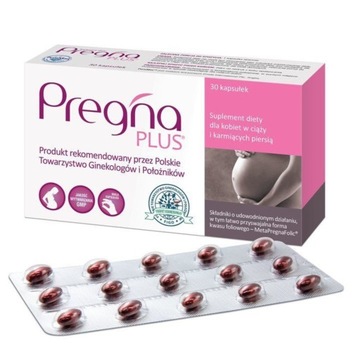 PREGNA PLUS 30 kaps Dla kobiet w ciąży karmiących