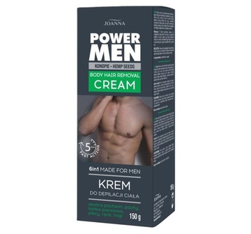 Joanna Power Men 6w1 Ekspresowy Krem Do Depilacji Ciała Dla Mężczyzn 150g