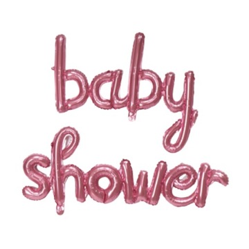 ZESTAW BALONY NAPIS BABY SHOWER GIRL DZIEWCZYNKA RÓŻOWE