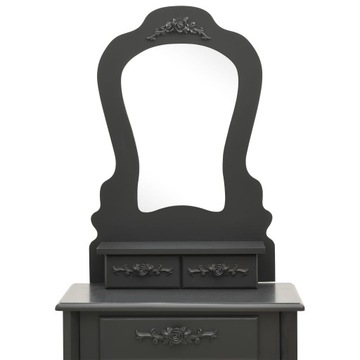VidaXL Туалетный столик с табуреткой, серый, 50x59x136 см,