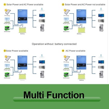 6,2 кВт, 230 В, солнечный инвертор, 6500 Вт, гибридный автономный аккумулятор, 6 кВт, 48 В, Wi-Fi