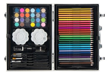 ZESTAW DO MALOWANIA RYSOWANIA ARTYSTYCZNY DLA DZIECI WALIZKA PREZENT GRATIS