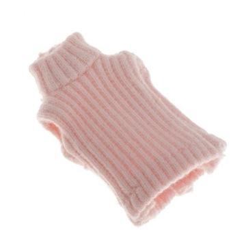 2x piękny sweter z golfem bez rękawów z