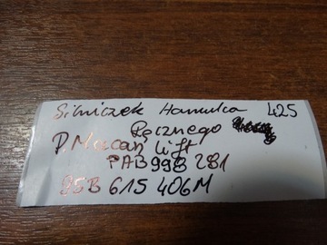 MOTOREK BRZDY RUČNÍ PORSCHE MACAN FACELIFT 1