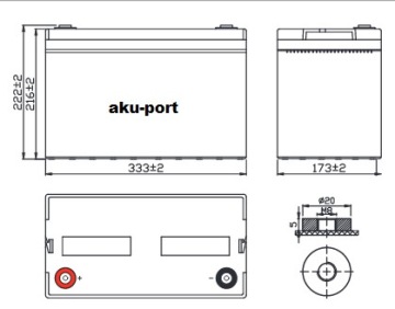 Аккумулятор VRLA AGM 100Ah RECO для кемпера UPS FURNACE