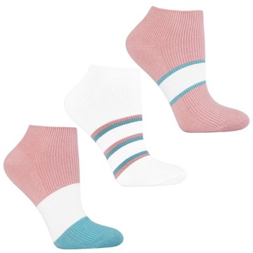 3x Ponožky Dámske Členkové Ponožky Bavlnené rebrované ponožky MORAJ 38-41