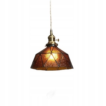 Mosiężna szklana lampa szklana ganek licznik barow