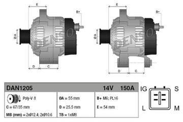 ALTERNÁTOR DENSO DAN1205