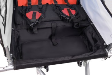 ВЕЛОСИПЕДНЫЙ ПРИЦЕП PRO 3в1, ШОК + СВЕТОДИОДЫ