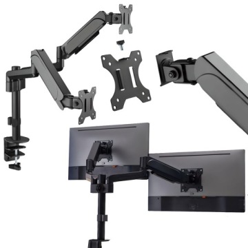 Dvojité Rameno Pro Monitory 17-32 Palců S Regulací Pomocí Plynové Pružiny Vesa