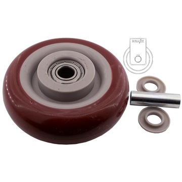 4x2PPPUB75K2 Полка на тележке Wheel fi75, комплект из 4 шт.